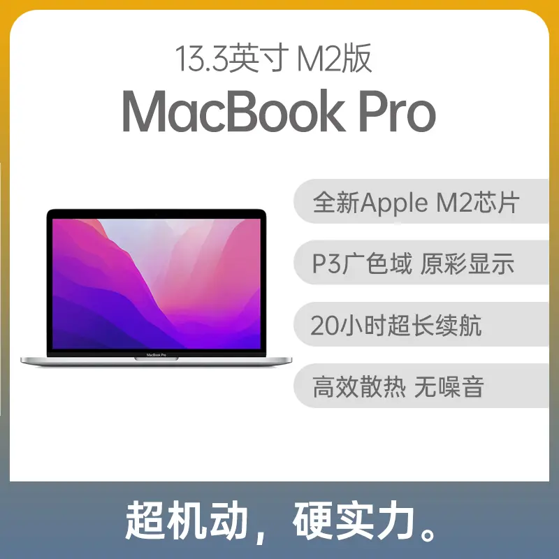 苹果MacBook Pro M2版13.3英寸银色Apple M2 8G 256GB固态10核